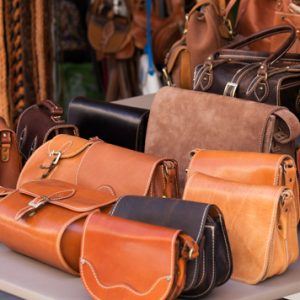 brown leather and suede purses for repair and rework