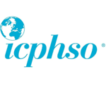 a logo for icphso with a globe in the middle